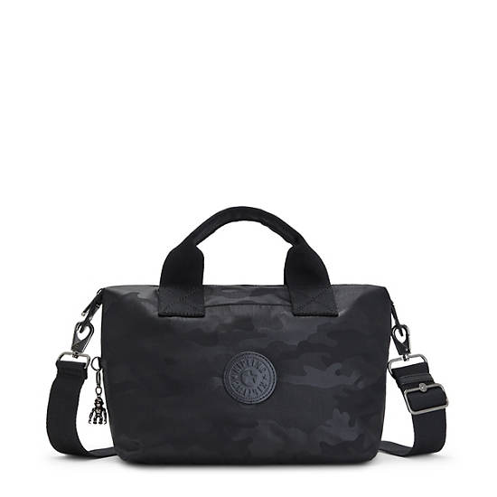 Kipling Kala Handbag Mini Bag Black Camo Embossed | CA 1321EB